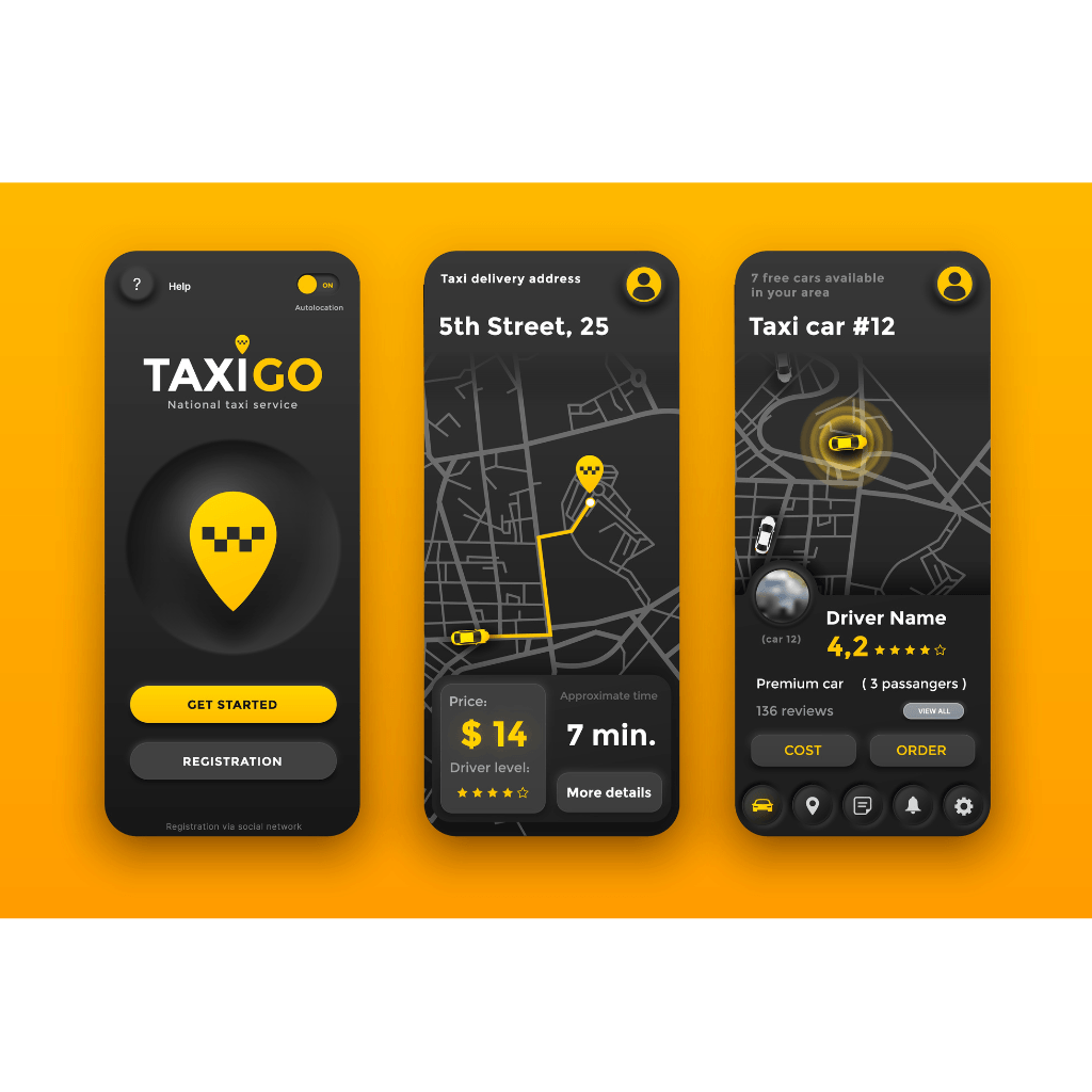 Taxi booking app development team in India working on a rider and driver app